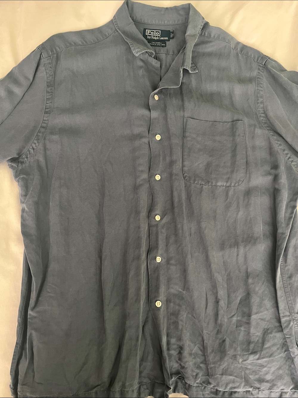 Polo by Ralph Lauren Slate-Gray Short-Sleeve Button-Down Shirt